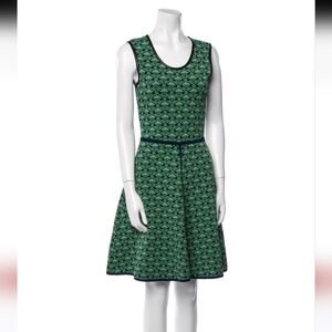 Yigal Azrouël Printed Knee-Length Dress Green  Sz M